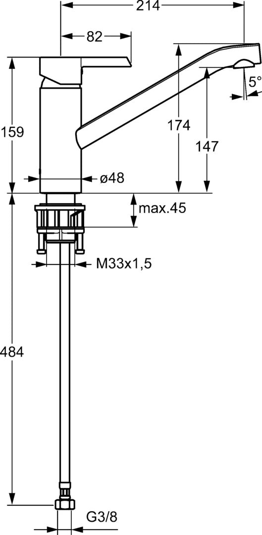 Hansa Hansapinto Küchenarmatur 45082203