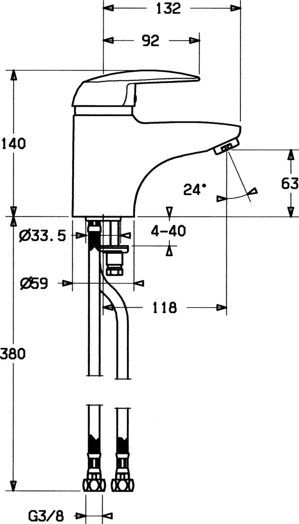 Hansa HANSADISC Waschtischbatterie 01072204 Rot