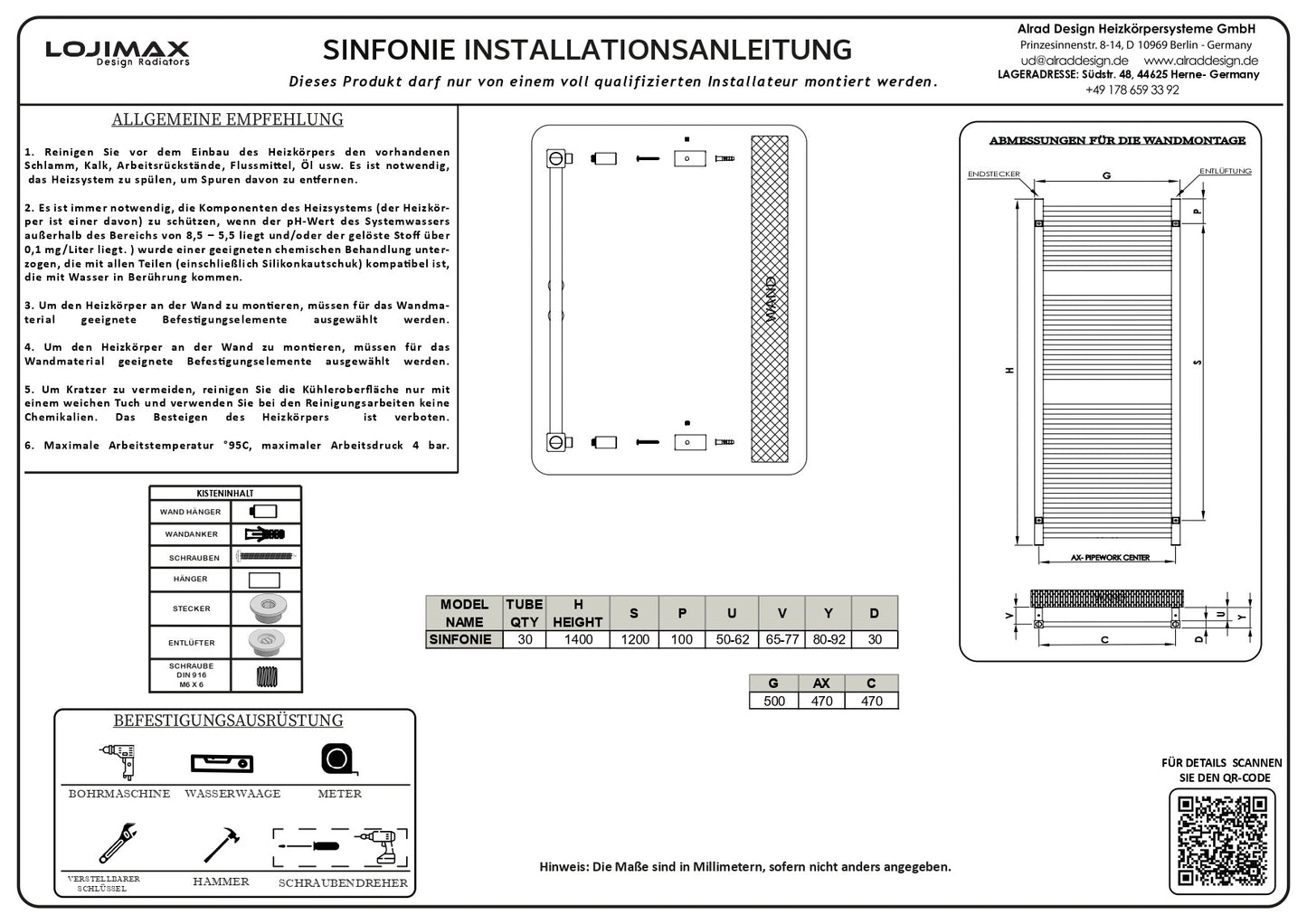Alrad Sinfonie Stahl Design Badheizkörper