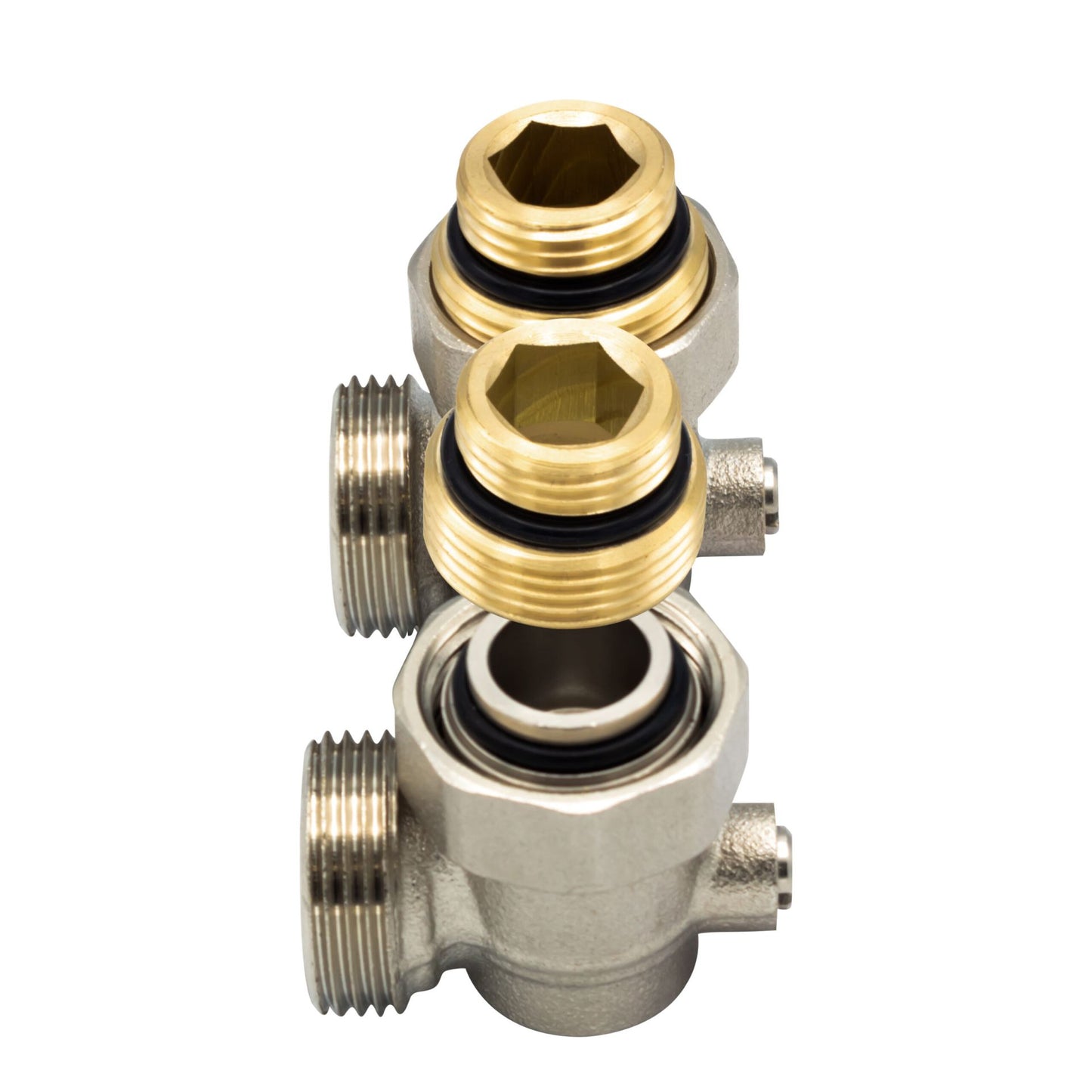 Anschlussblock mit Wandanschluss - 3/4" AG × 1/2" IG/AG