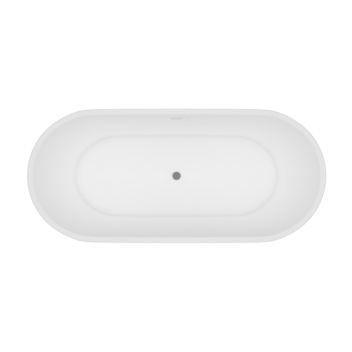 Oase AL – Freistehende Badewanne „Bauci“ – Solid Surface – 170 × 80 × 58,5 cm – Matt White