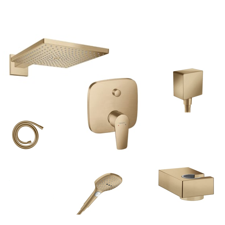 Hansgrohe Unterputz Dusch-Set Talis E Bronze mit Wand- oder Deckenanschluss