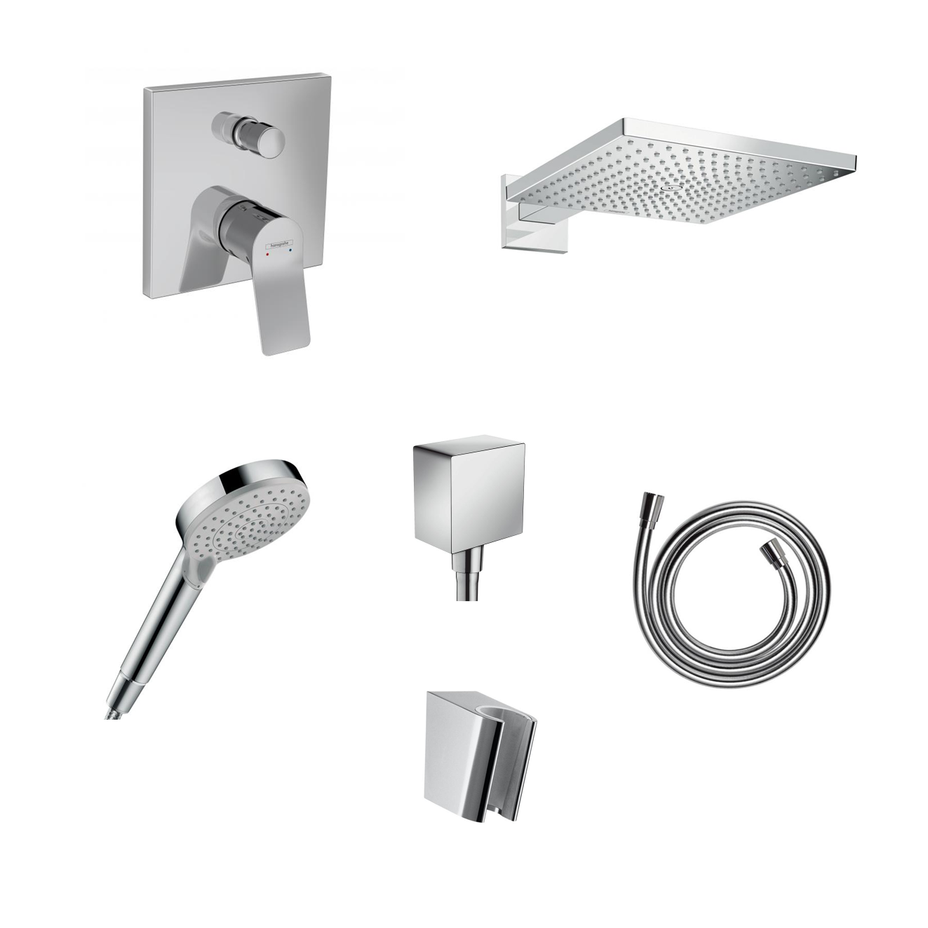 Hansgrohe Unterputz Dusch-Set Vivenis mit Decken- oder Wandanschluss