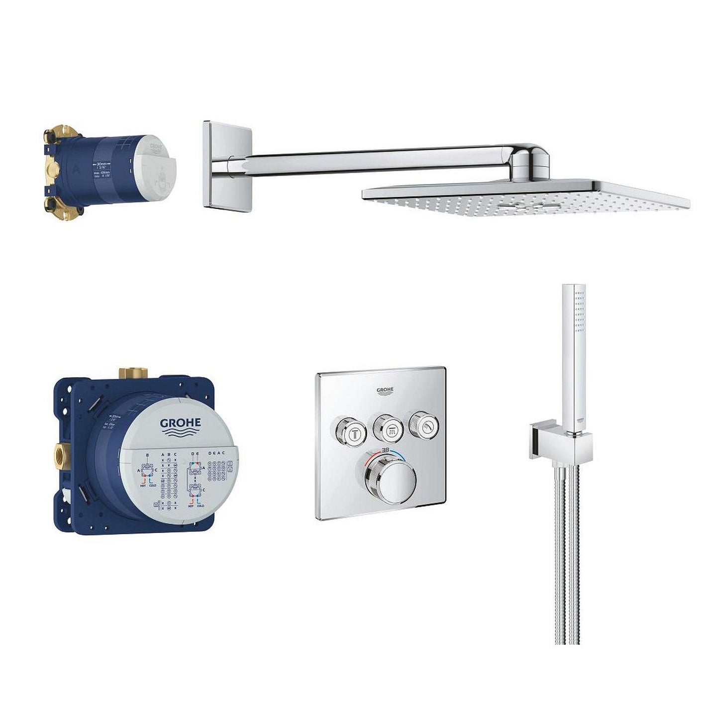 Grohe Grohtherm SmartControl Duschsystem, Thermostat chrom
