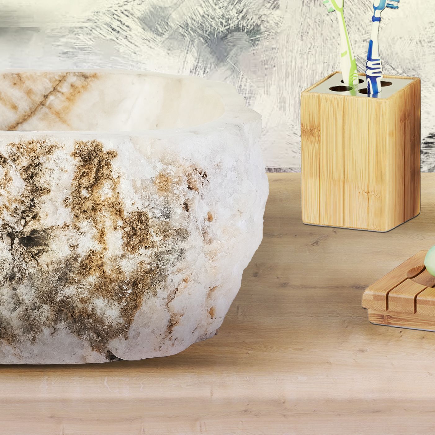 Waschbecken Natur Onyx Sonnenuntergang