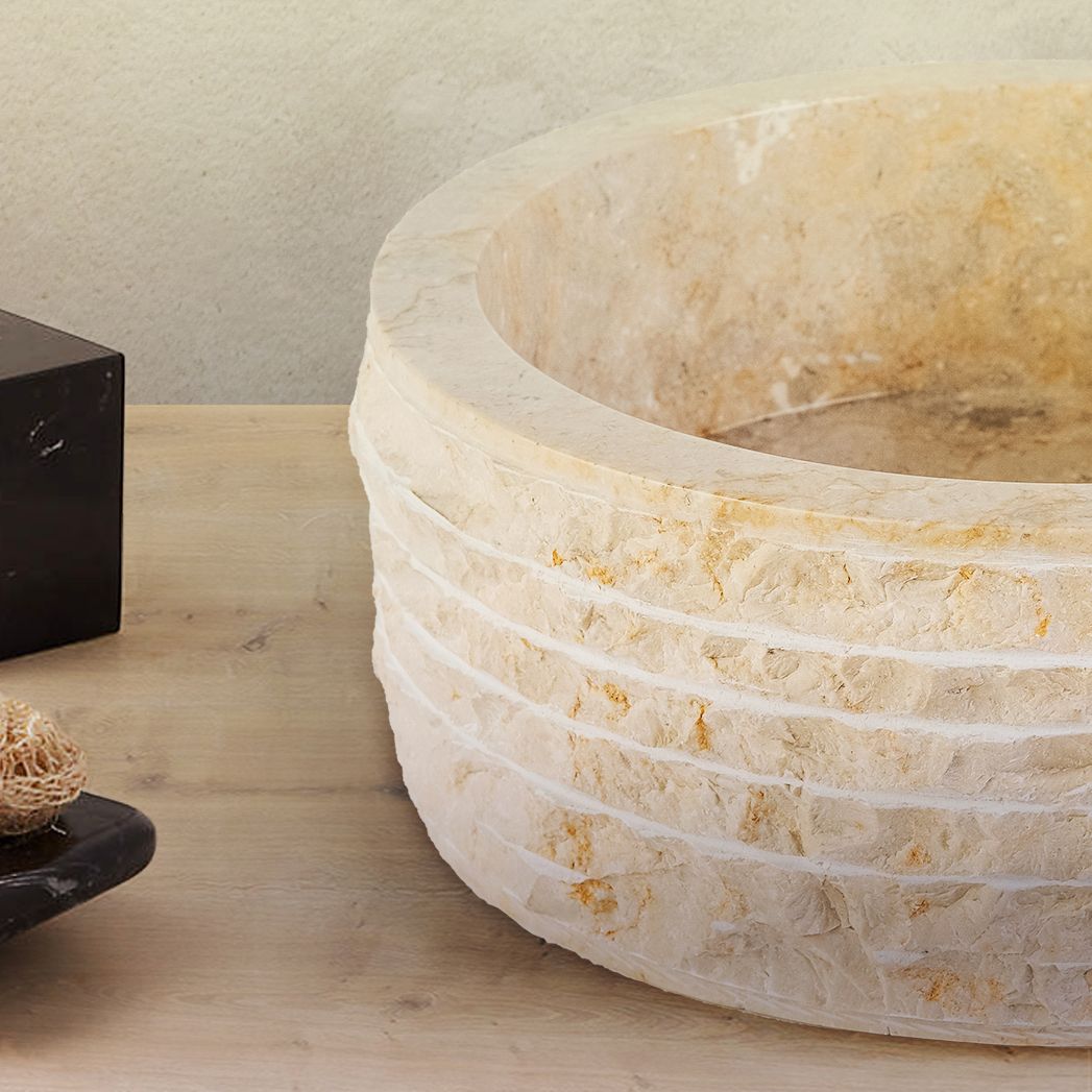 MARBLE ALUR-WASCHBECKEN MIT POLIERTER INNENSEITE