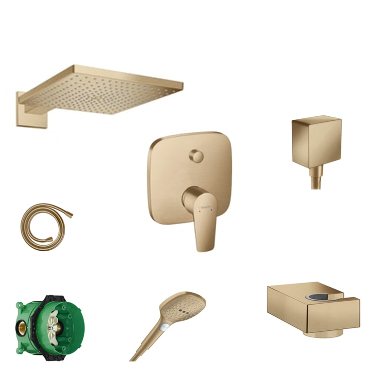Hansgrohe Unterputz Dusch-Set Talis E Bronze  mit Wand- oder Deckenanschluss