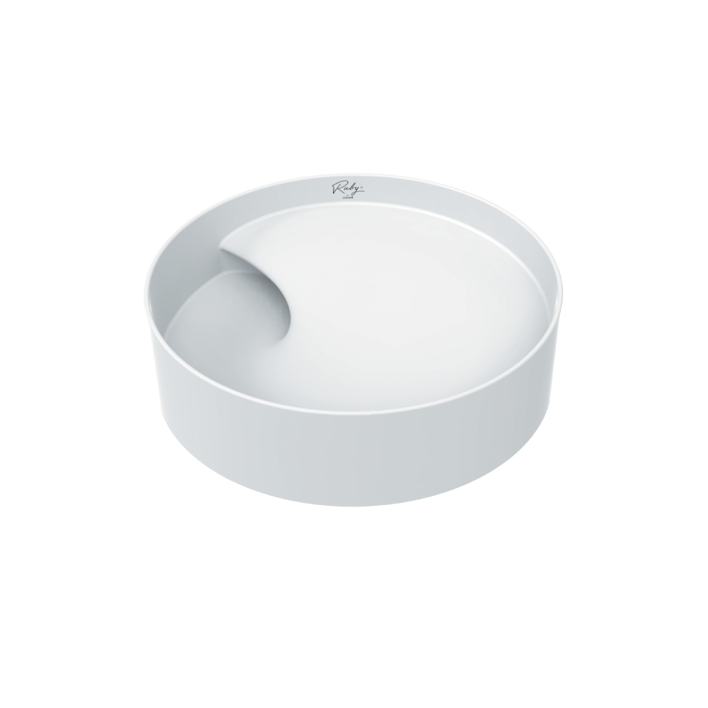 Oase CR RB141 Aufsatzwaschbecken – Keramik – Ohne Überlauf & Ohne Hahnloch – 40×11×40 cm – Weiß Glänzend