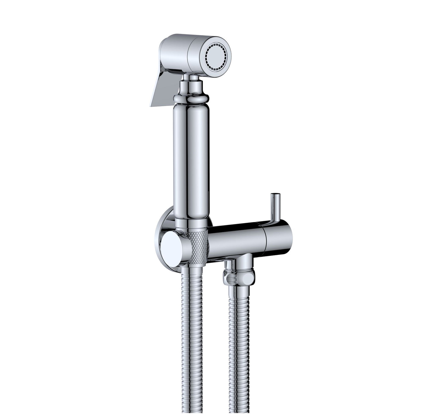 Oase AL Design Bidet- & WC-Handbrause-Set - Kaltwasser | Mit Handbrause, Brauseschlauch & Wandhalter | Chrom