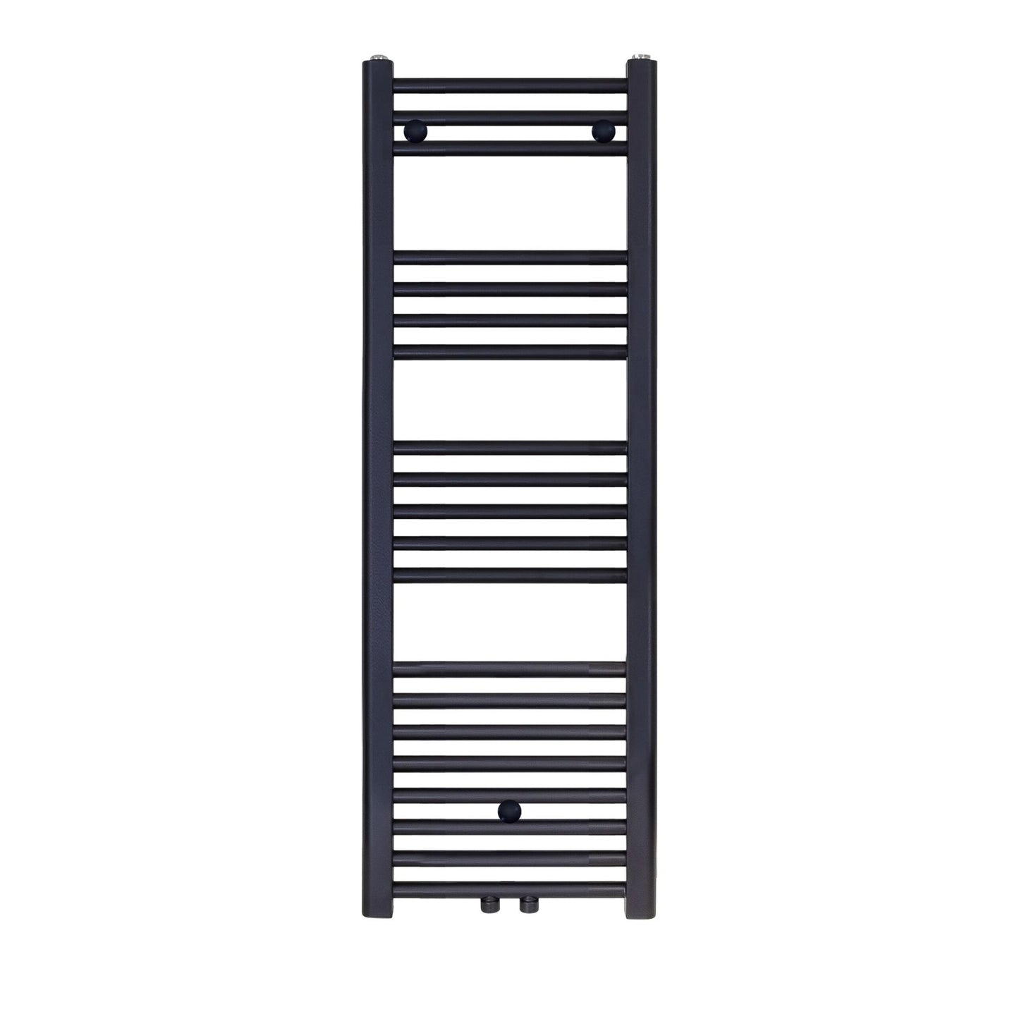 BELRAD Design-Handtuchheizkörper – matt schwarz – Mittel- oder Seitenanschluss