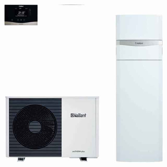 Vaillant heat pump VA package 4.37 aroTHERM plus VWL 75/6 A with uniTOWER plus VIH QW 190