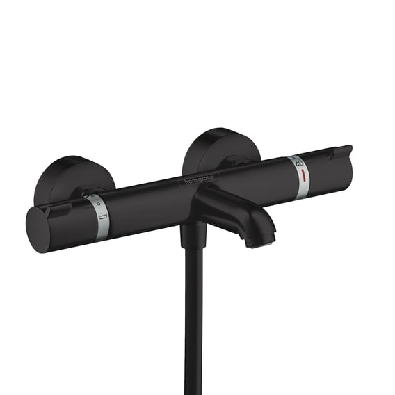 hansgrohe Ecostat Thermostat, für Wanne schwarz matt
