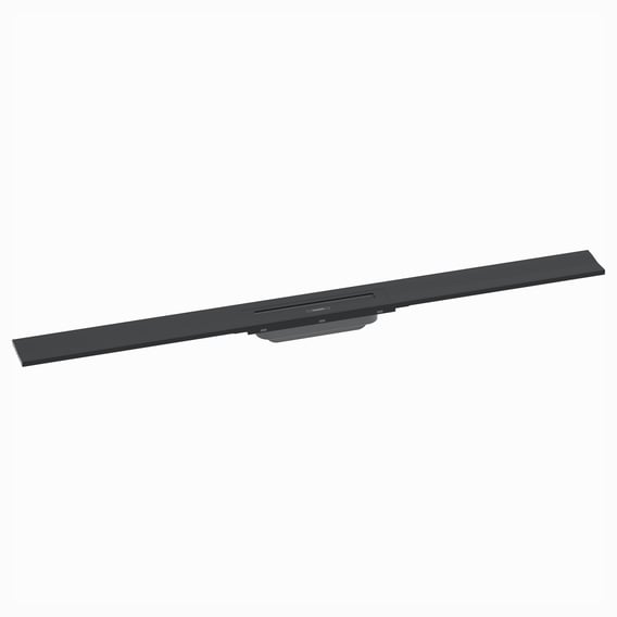 hansgrohe RainDrain Flex Abdeckung für Duschrinne kürzbar, mit Wandanbindung, schwarz matt
