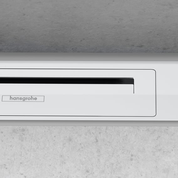 hansgrohe RainDrain Flex Abdeckung für Duschrinne kürzbar, mit Wandanbindung, weiß matt
