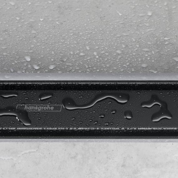 hansgrohe RainDrain Match Abdeckung für Duschrinne einseitig befliesbar, schwarz matt