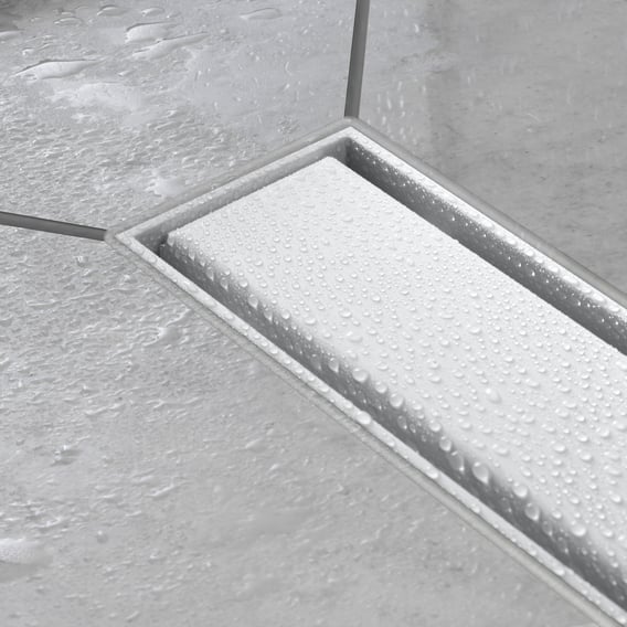 hansgrohe RainDrain Match Abdeckung für Duschrinne einseitig befliesbar, weiß matt