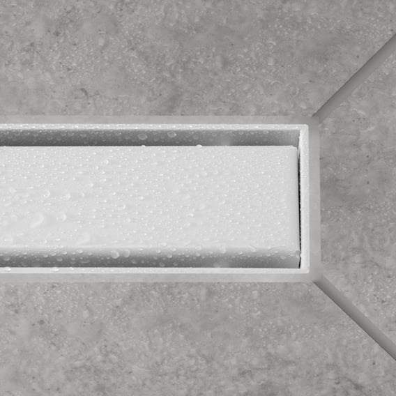 hansgrohe RainDrain Match Abdeckung für Duschrinne einseitig befliesbar, weiß matt