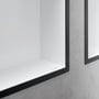 hansgrohe XtraStoris Individual Wandnische mit Designrahmen Korpus weiß matt/Front schwarz matt