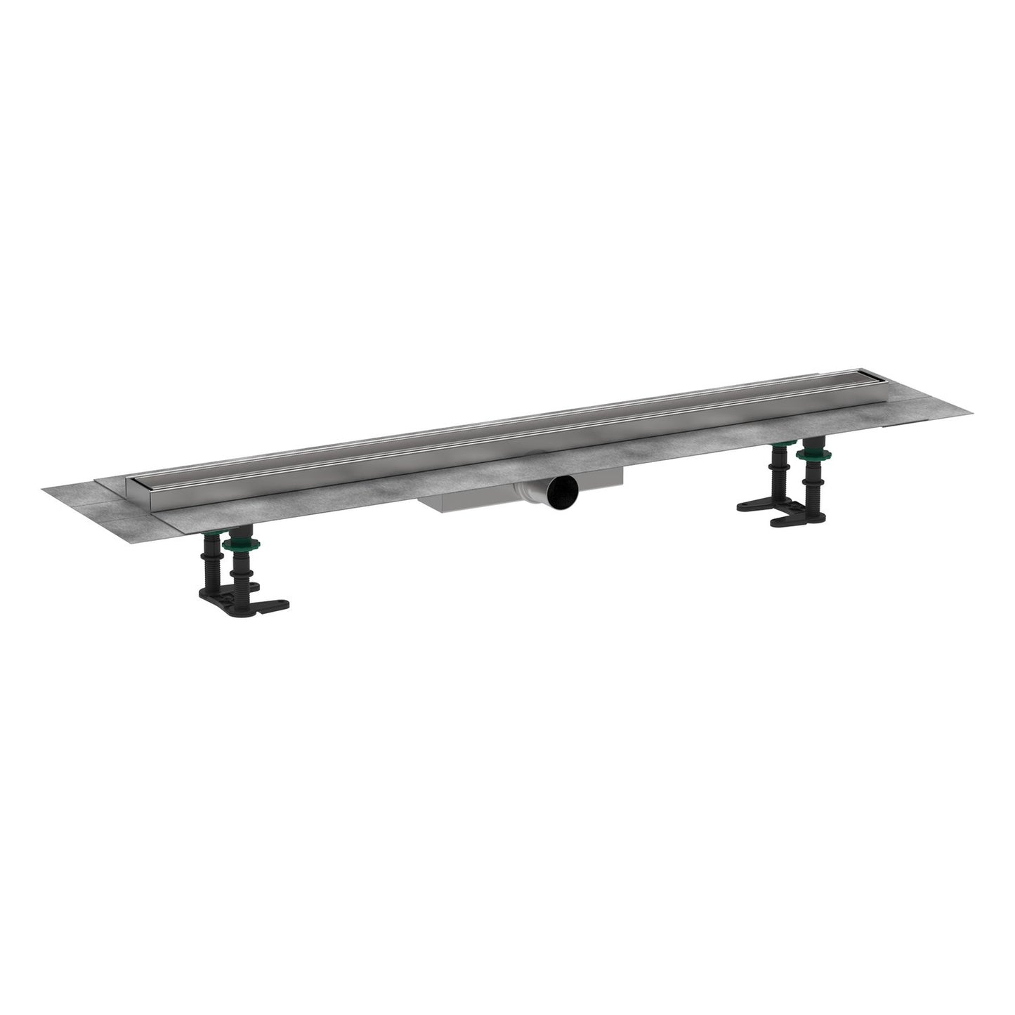 hansgrohe RainDrain Compact Duschrinne, Komplett-Set, für Standardinstallation DN 40 Sperrwasserhöhe: 30 mm, einseitig befliesbar, edelstahl gebürstet