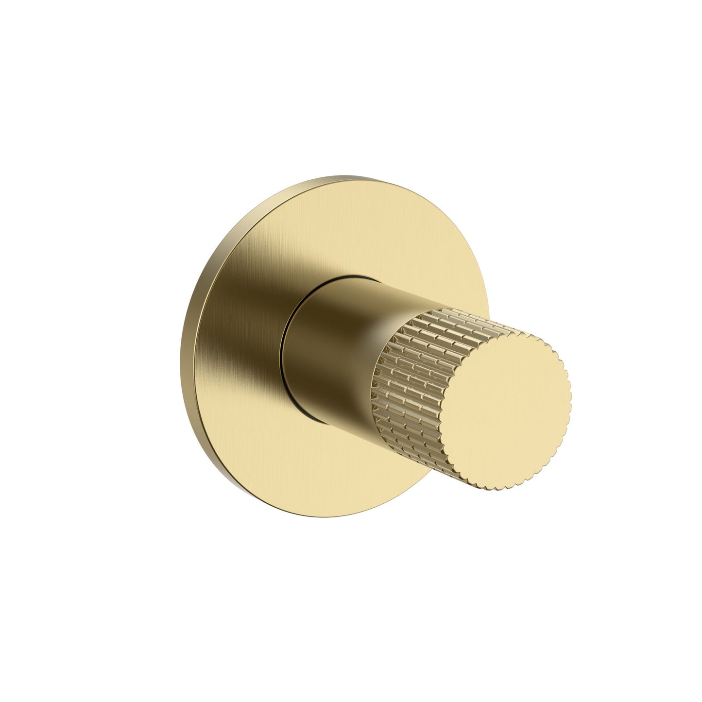 Oase ST Stria Bidetmischer – Kaltwasser | Gerillter Premium-Drehknopf | Unterputz | Brushed Gold (PVD)