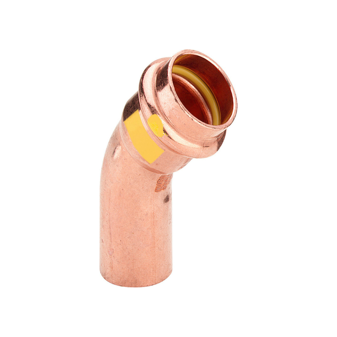 Viega Profipress gas copper press fitting elbow 45° IA (DVGW)