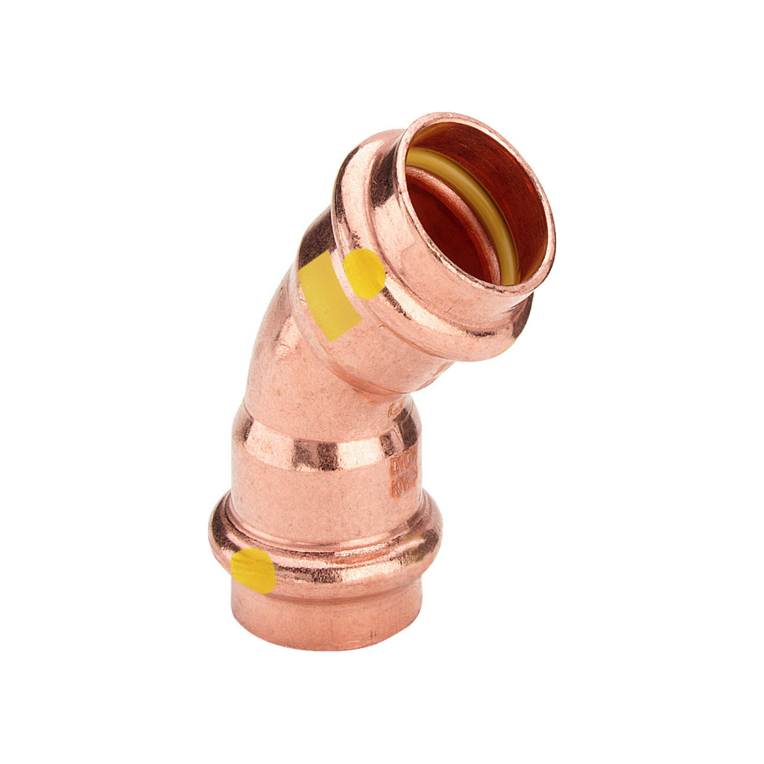 Viega Profipress gaz cuivre raccord à sertir coude 45° II (DVGW)