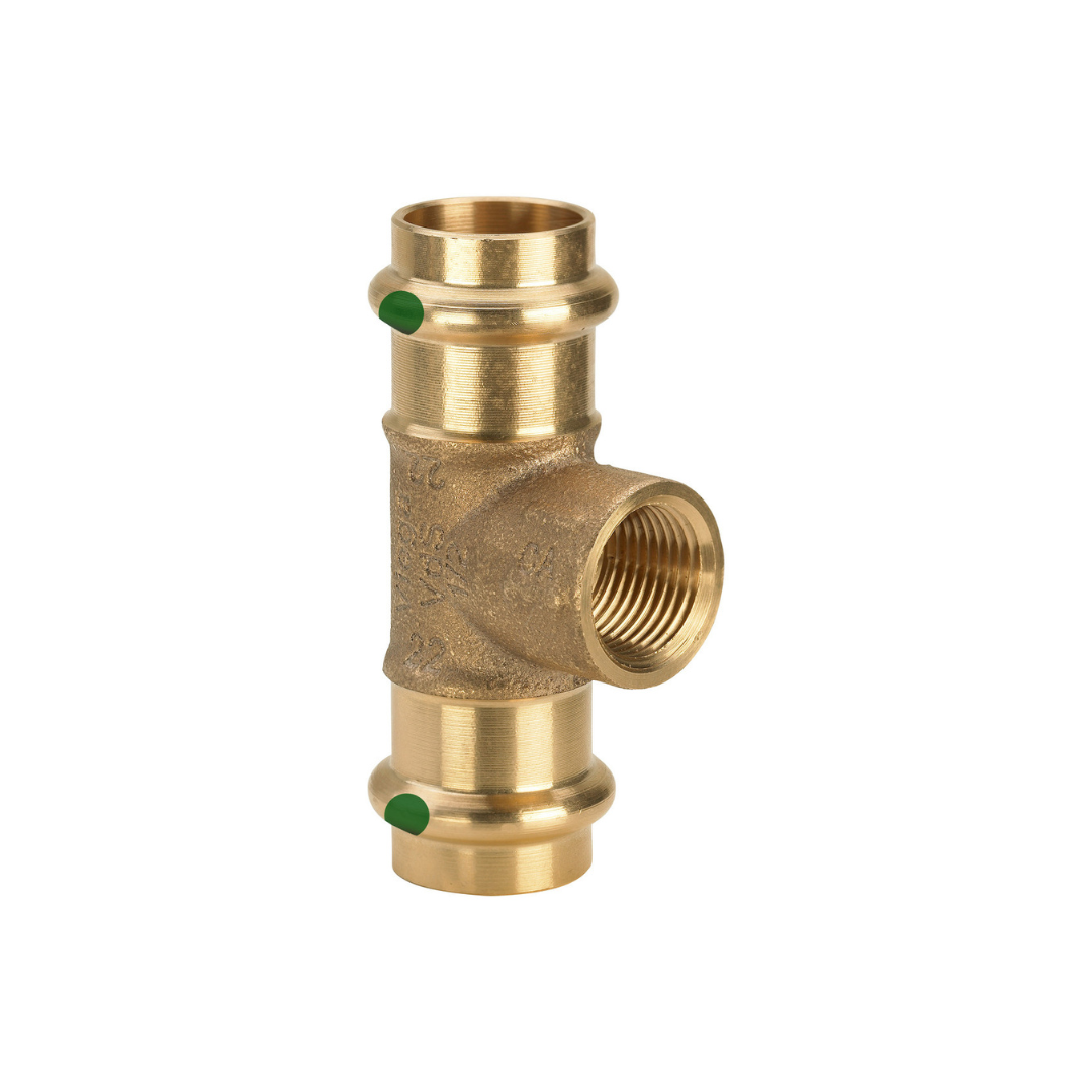 Viega Profipress water copper press fitting T-piece with internal thread (DVGW)