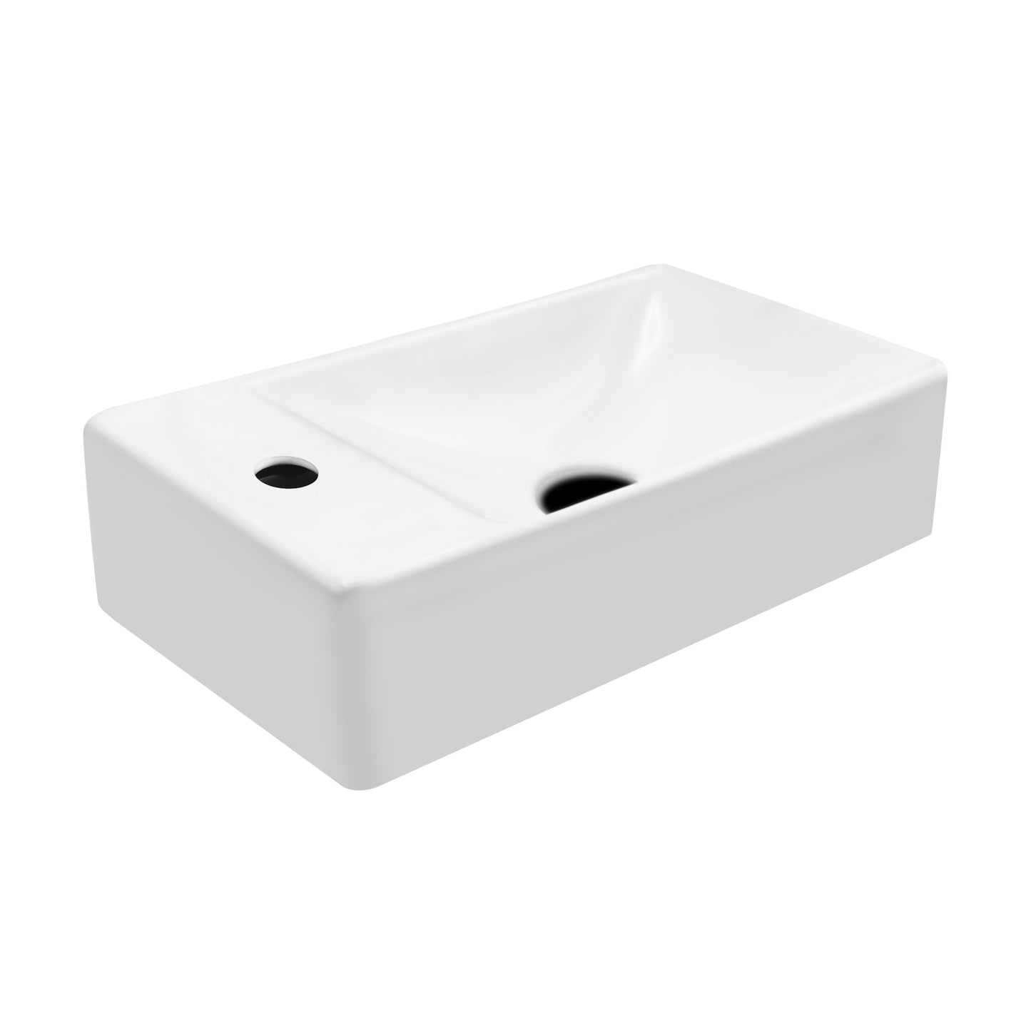 Lavabo Oase 35 x 30 cm lavabo design carré moderne toilettes invités gauche et droite