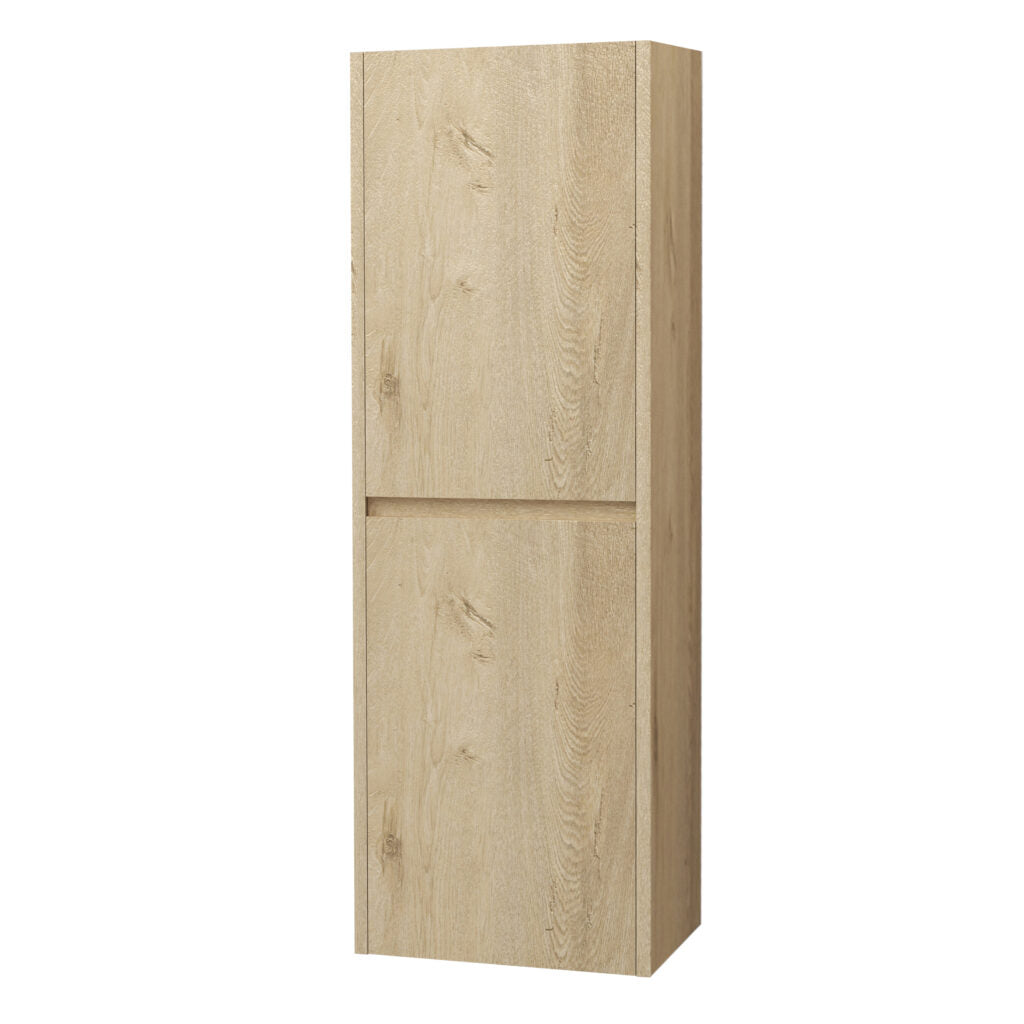 Meuble sous-vasque Oase Sun avec tiroirs en bois de haute qualité, meuble latéral et miroir