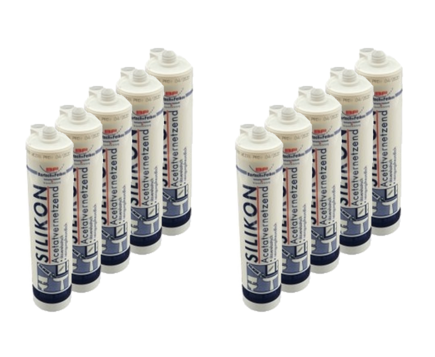 Silicone sanitaire 310ml blanc & gris mastic salle de bain