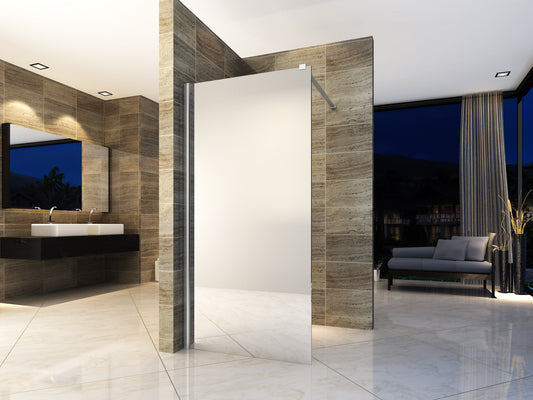 Walk in shower enclosure mirror glass cabin with nano coating