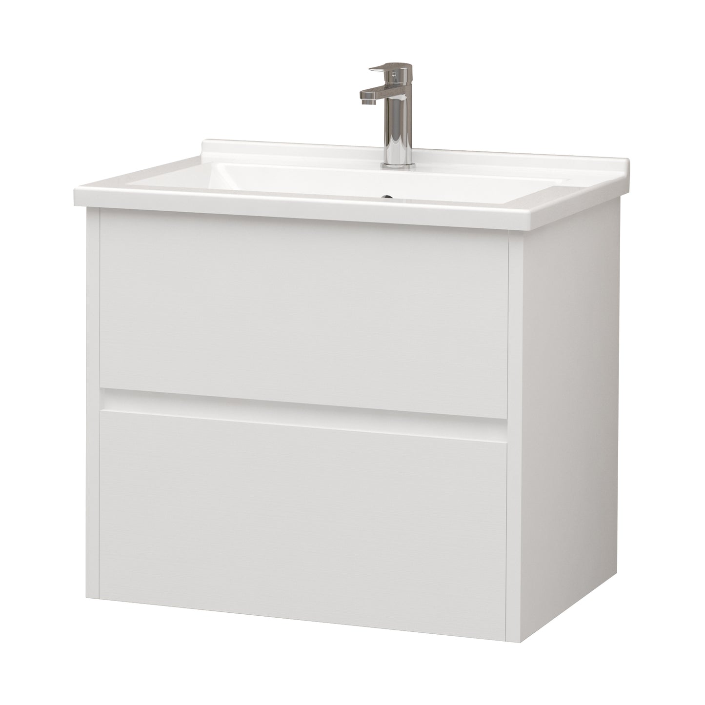 Meuble sous-vasque Oase Sun avec tiroirs en bois de haute qualité, meuble latéral et miroir
