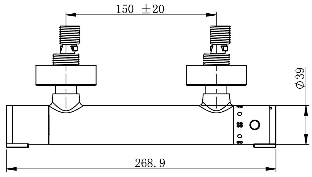 Verosan+ Modern thermostatic fitting Porto chrome including safety lock