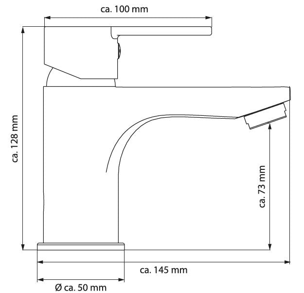 Verosan+ single lever tap Madrid chrome with tested mixing nozzle tap washbasin tap