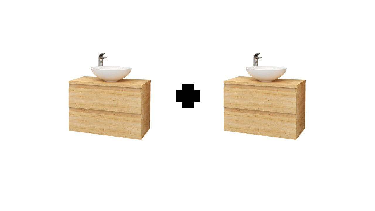 Oase Classic Waschtisch Unterschrank mit hochwertigen Metallschubladen