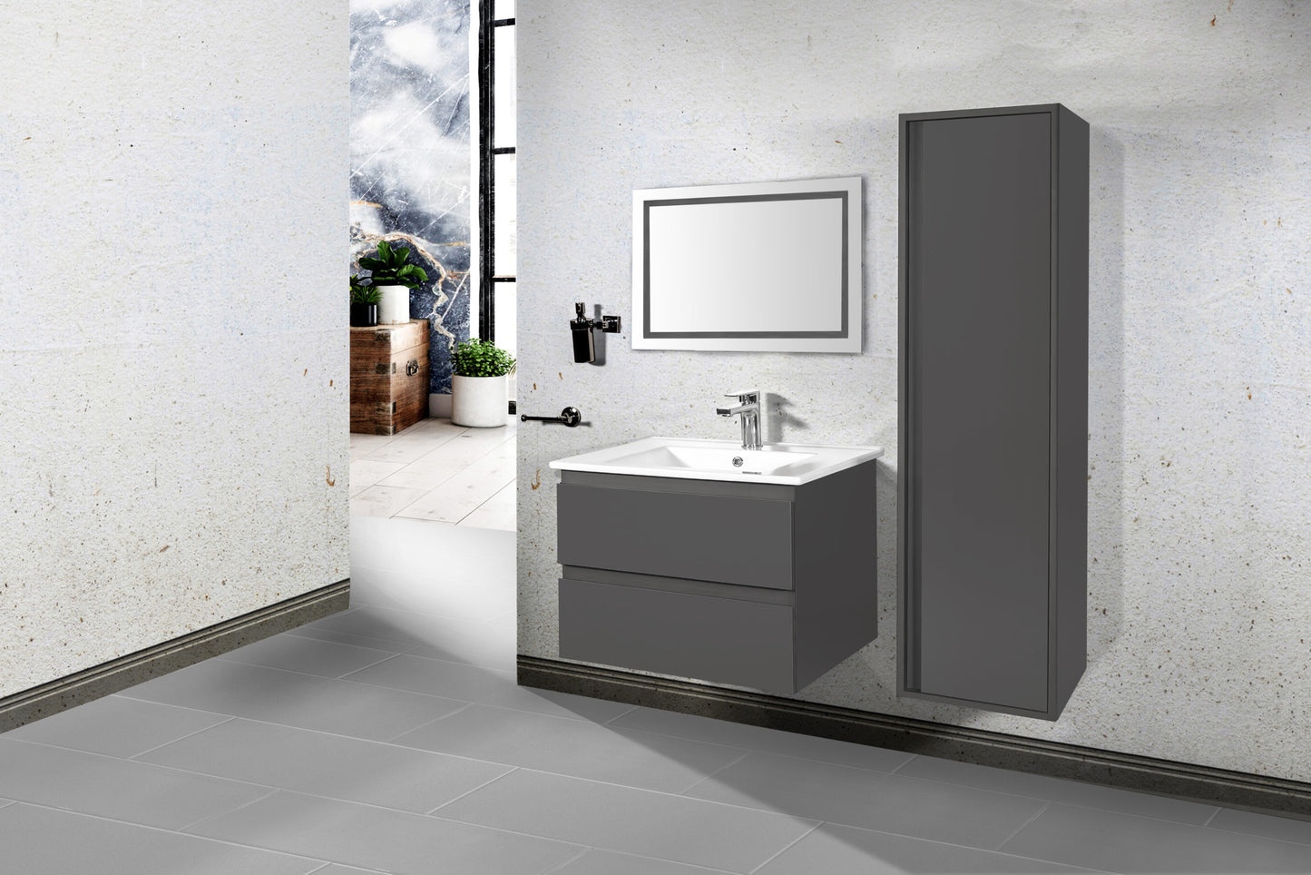 Oase Classic Waschtisch Unterschrank mit hochwertigen Metallschubladen