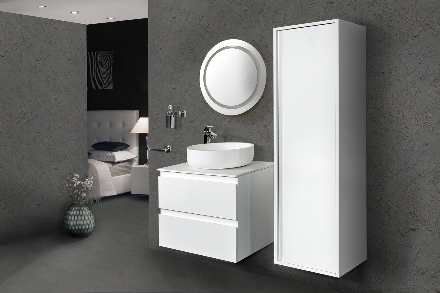 Oase Classic Waschtisch Unterschrank mit hochwertigen Metallschubladen