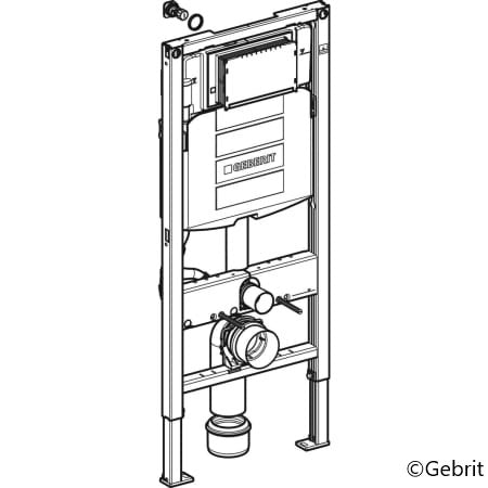 Geberit Duofix toilet pre-wall element UP320, Sigma concealed cistern 12 cm, 112cm