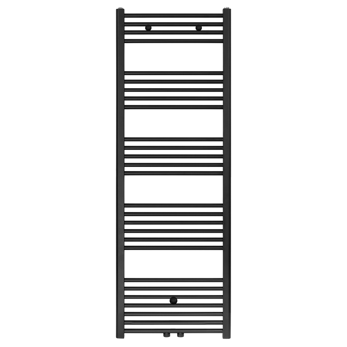 BR bathroom radiator with center connection and side connection brushed matt black
