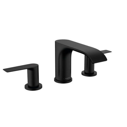 Hansgrohe Vivenis 3-hole basin mixer 90 with pop-up waste set, matt black