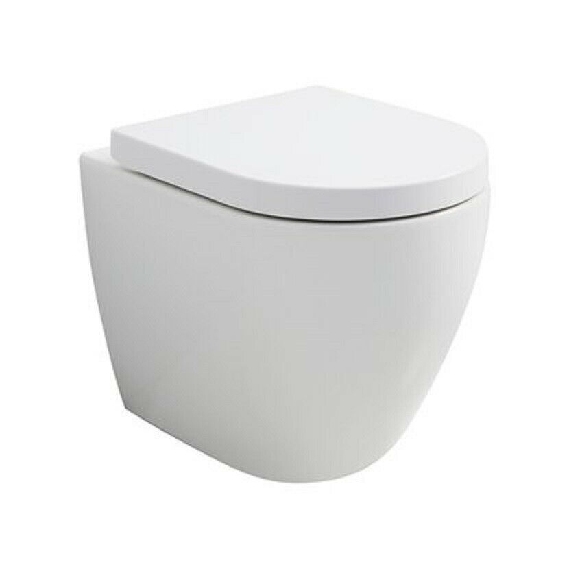 Oase Design free-standing toilet, rimless, white, washdown including removable toilet seat with soft-close mechanism