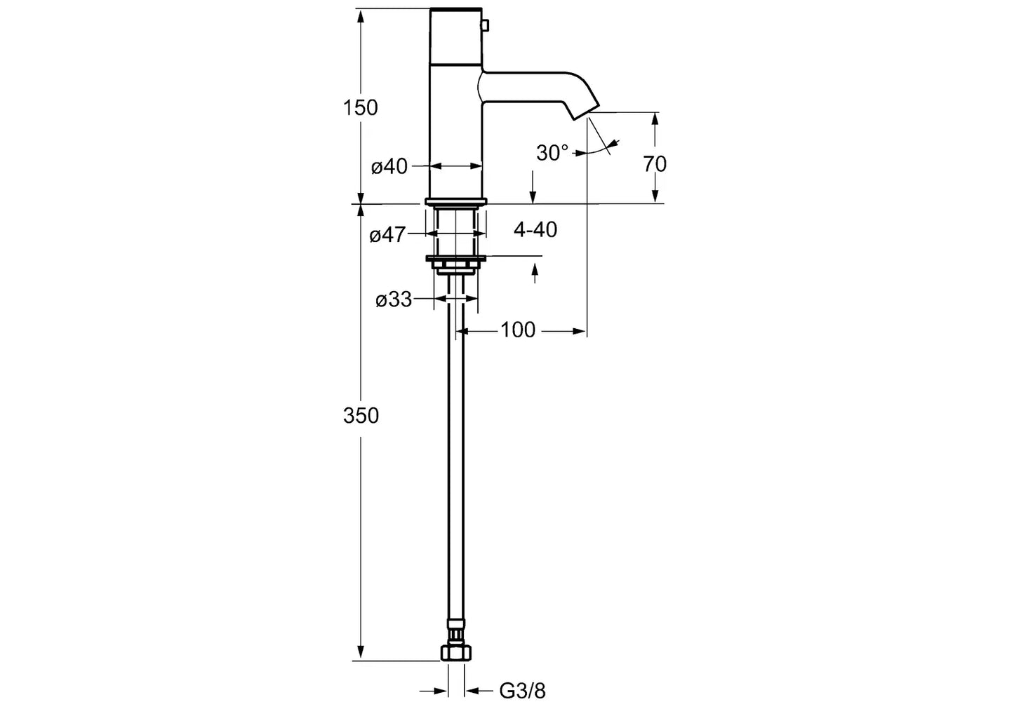 Hansa HANSASTELA Waschtischbatterie 51352172 Chrom
