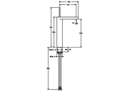 Hansa HANSASTELA Hohe Waschtischbatterie 57102201 Edelstahl Optik