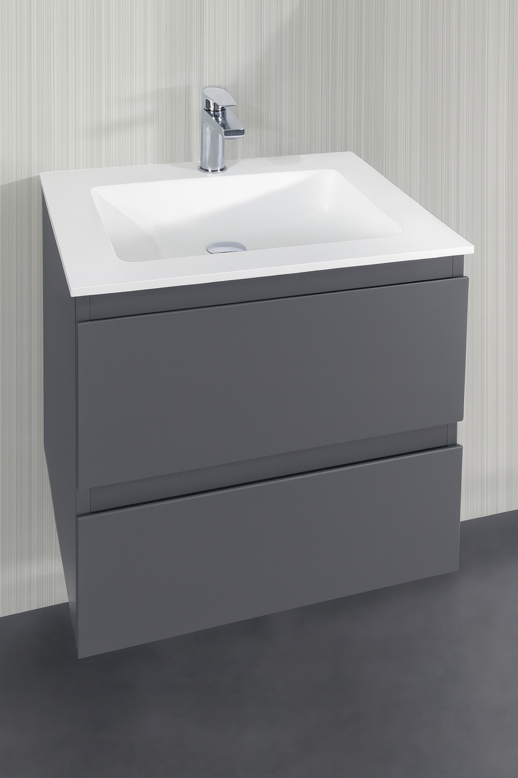 Oase Classic Set Unterschrank inkl. Waschtisch mit hochwertigen Metallschubladen von Hettich (SU)