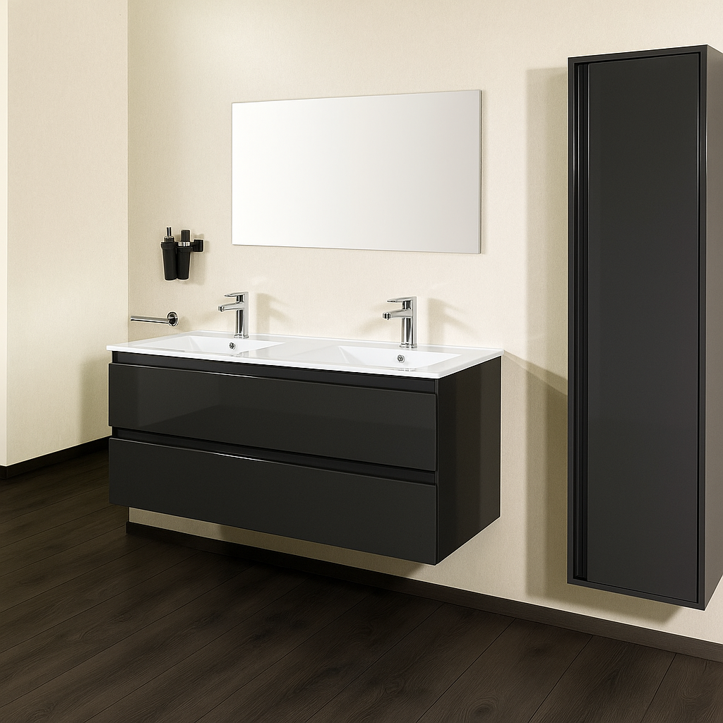 Oase Classic Set Unterschrank inkl. Waschtisch mit hochwertigen Metallschubladen von Hettich (SU)