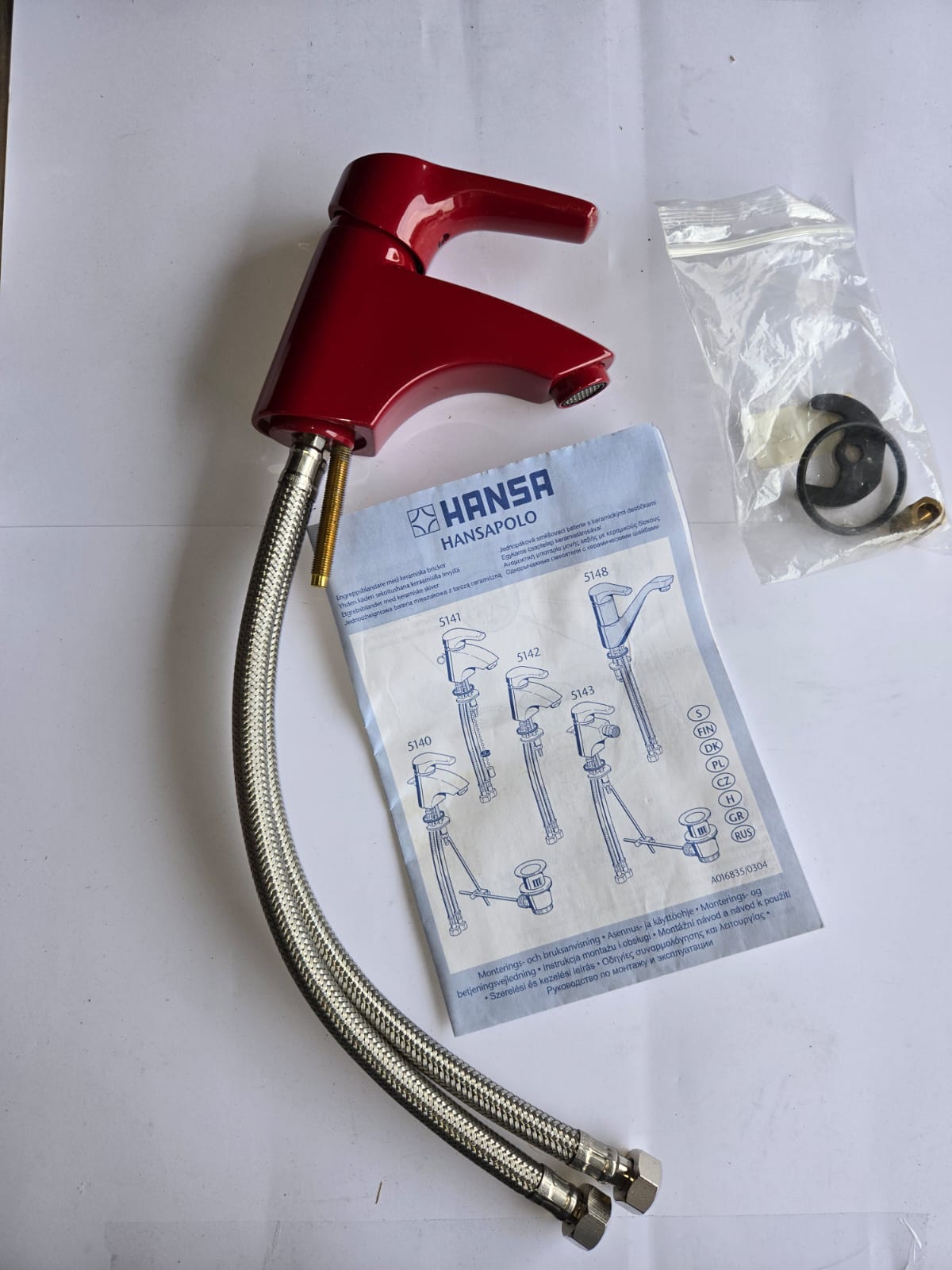 Hansa HANSAPOLO Waschtischbatterie 51422203 Rot