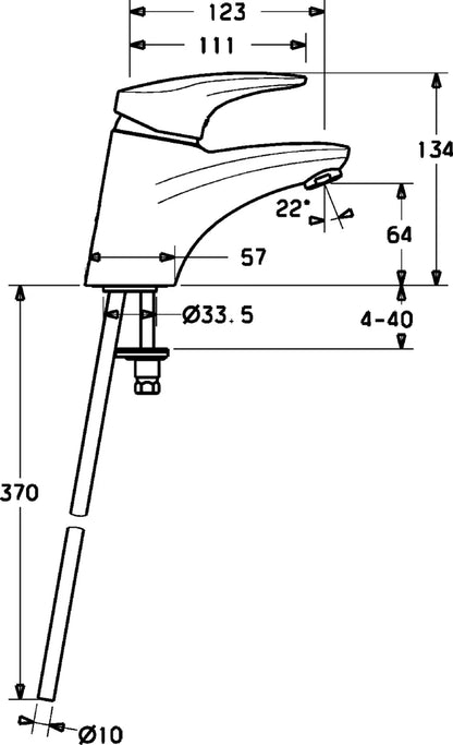 Hansa HANSAMIX Waschtischbatterie 01082173 Gelb