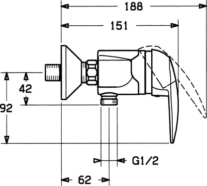 Hansa HANSADISC Brausebatterie 01680104 Gelb Sondervariante