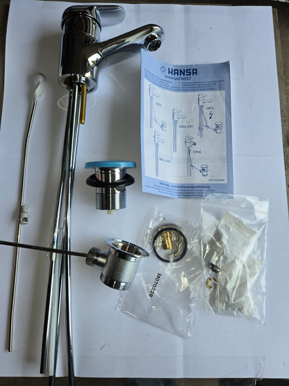 Hansa HANSATWIST Waschtischbatterie Niederdruck 09131101 Chrom