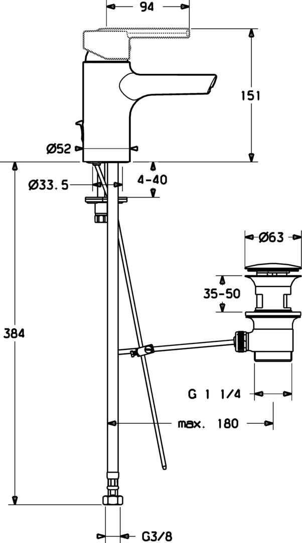 Hansa HANSARONDA Style Waschtischbatterie 43022200 Chrom